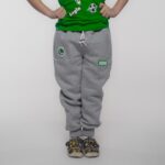 Szare dziecięce Spodnie dresowe Planeta Legia - 98