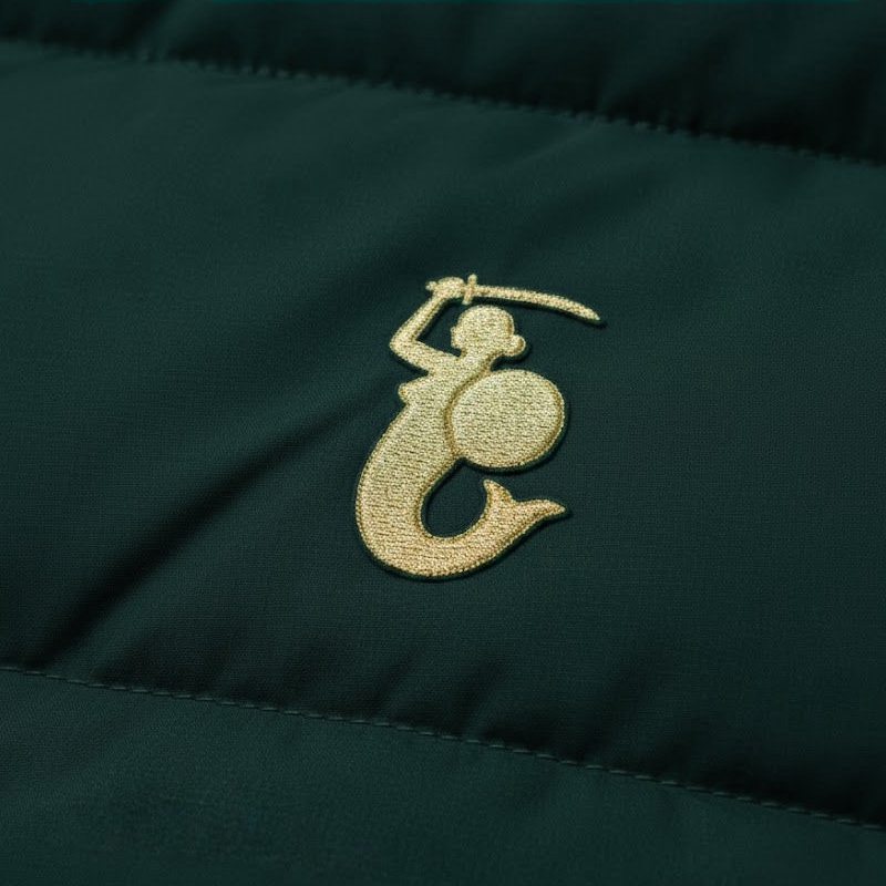 Zielony Bezrękawnik Z Haftem Syrenki