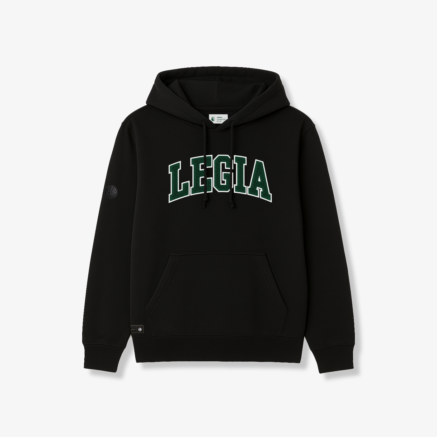 Czarna Bluza Hoodie Legia College