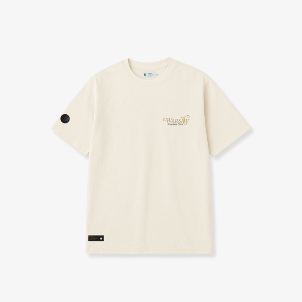 Kremowa Koszulka Warsaw Football Club z Syrenką
