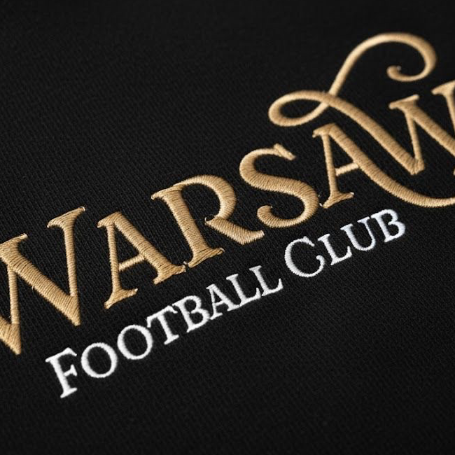 Czarna koszulka Warsaw Football Club 1916