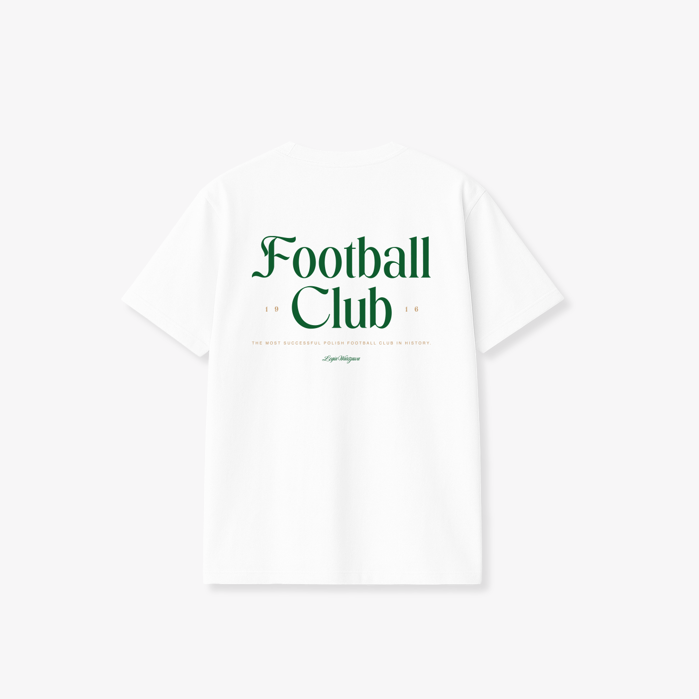 Biała Koszulka Football Club z Haftem Syrenki