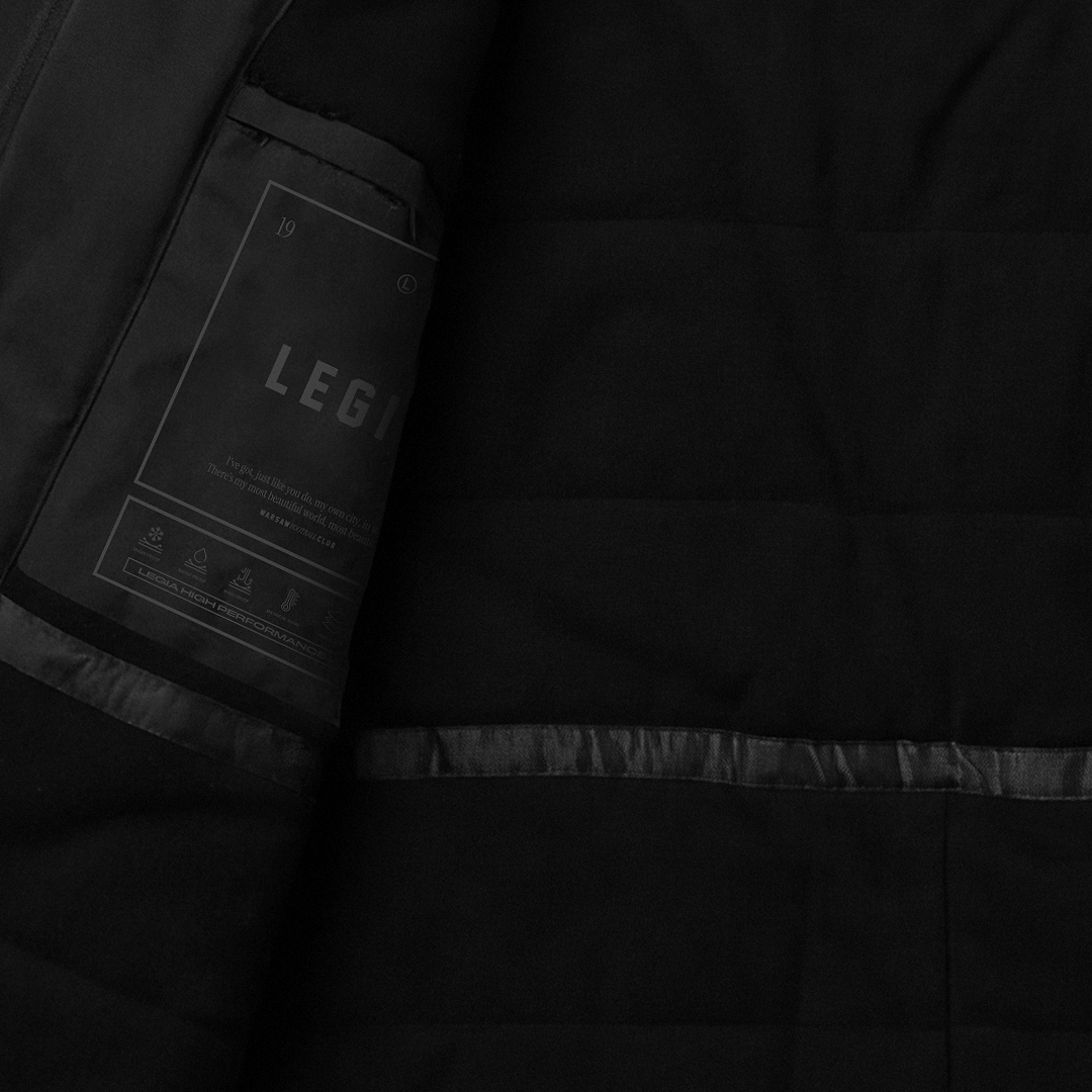 Długa czarna kurtka zimowa Syrenka 1916