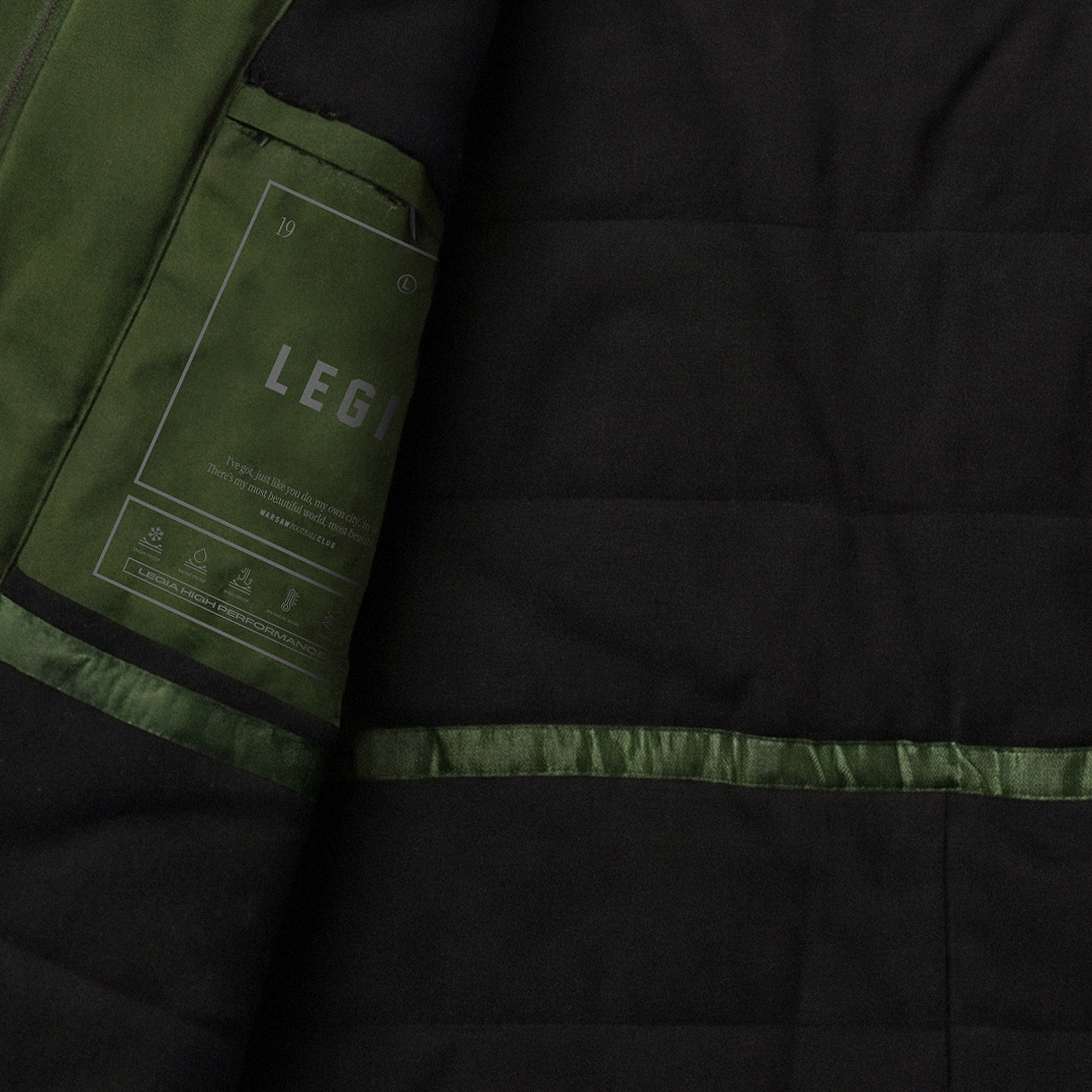 Długa zielona kurtka zimowa Syrenka 1916