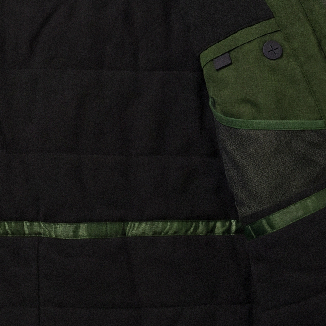 Długa zielona kurtka zimowa Syrenka 1916