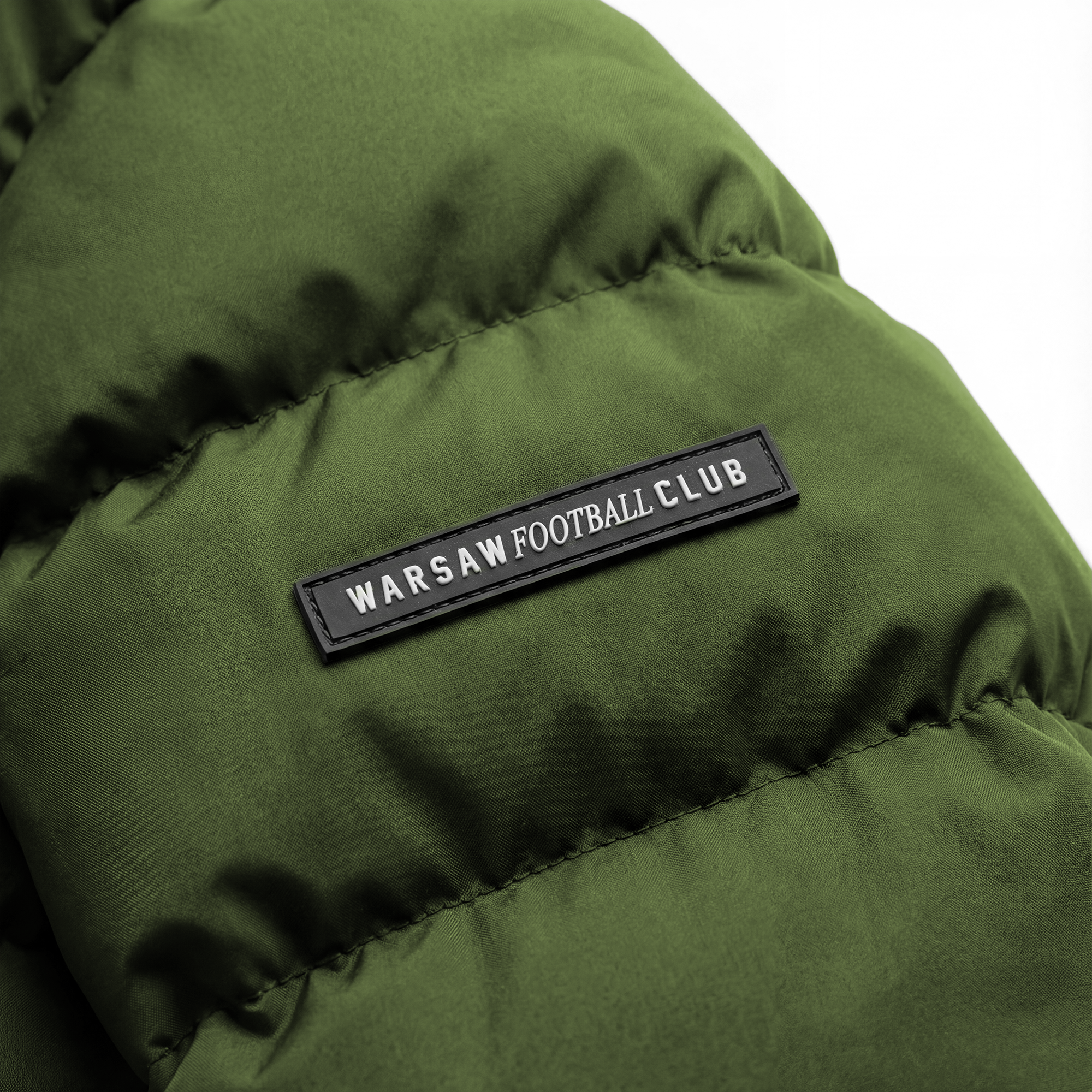 Zielona zimowa pikowana kurtka Syrenka Warsaw Football CLub