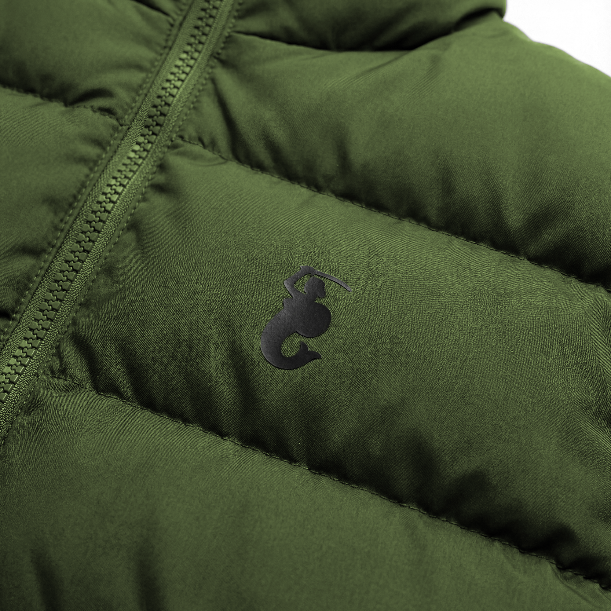 Zielona zimowa pikowana kurtka Syrenka Warsaw Football CLub