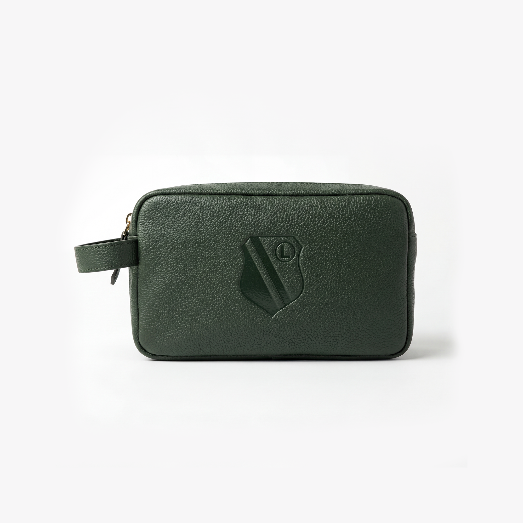 Zielona skórzana kosmetyczka Legia Warszawa