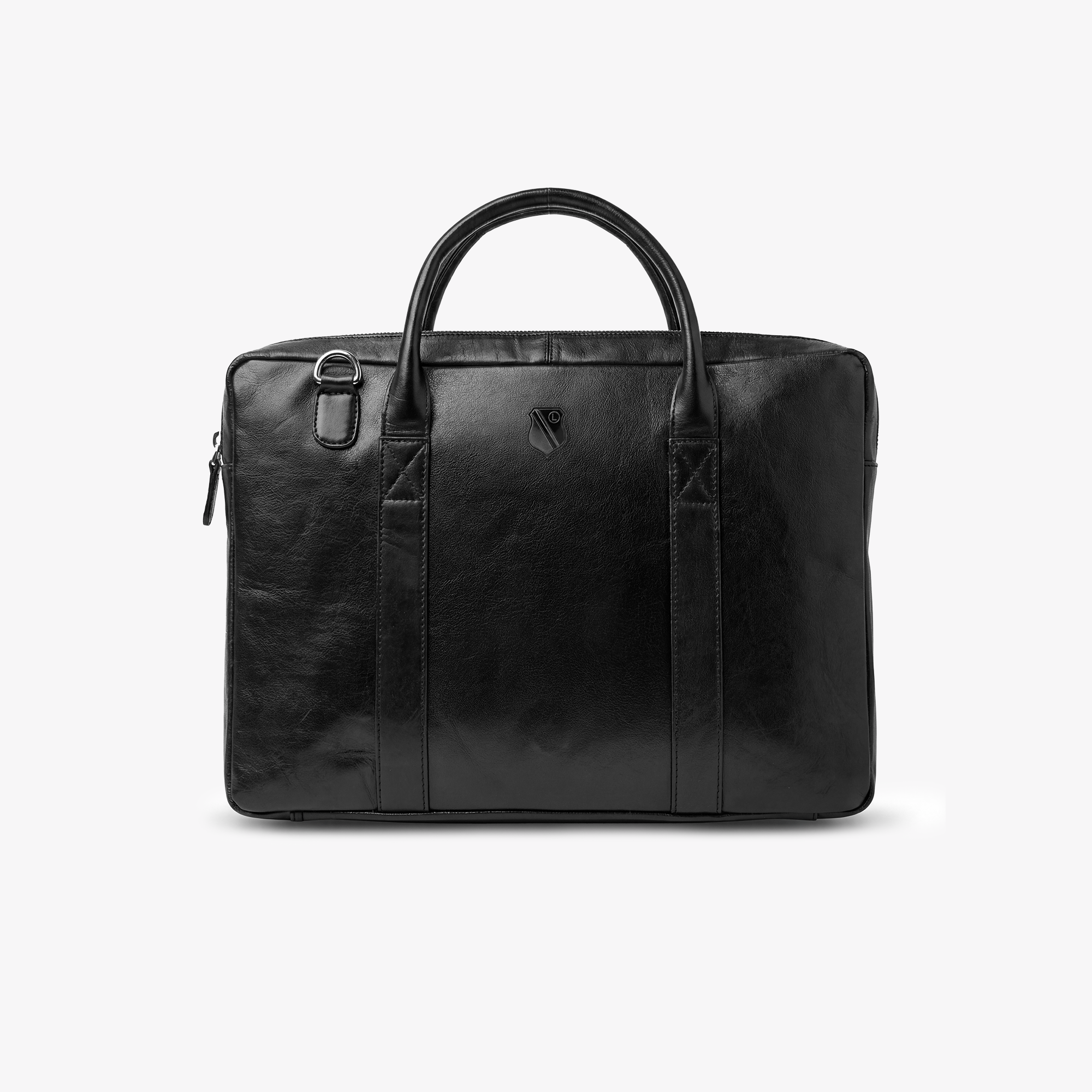 Czarna skórzana Torba na laptopa Legia Warszawa