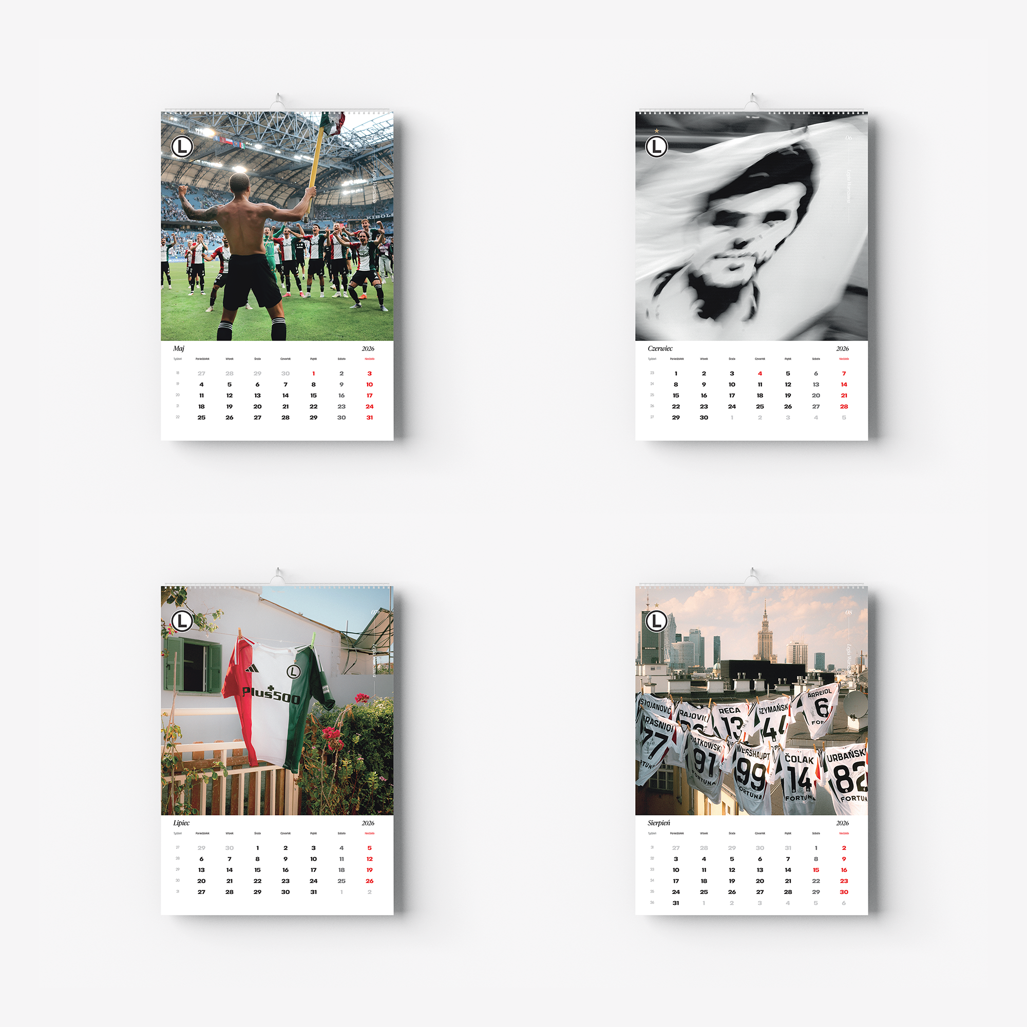 Kalendarz ścienny Legia Warszawa 2026