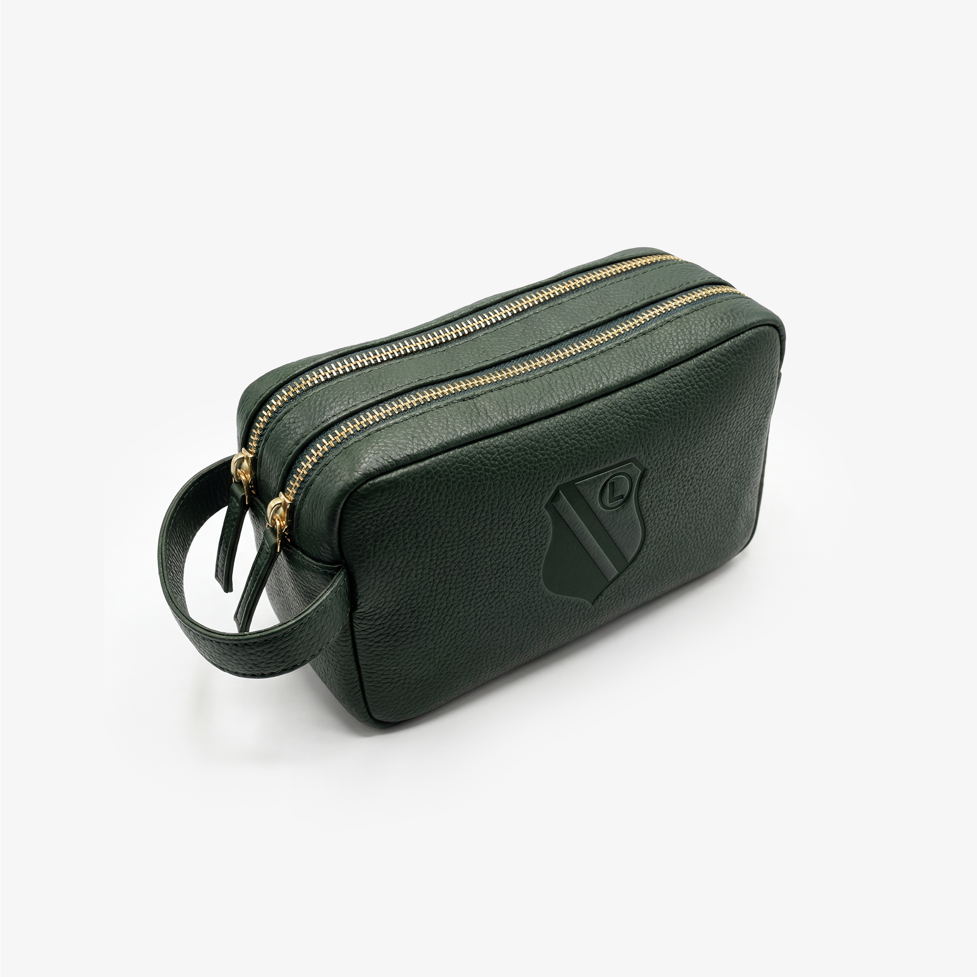 Zielona skórzana kosmetyczka Legia Warszawa