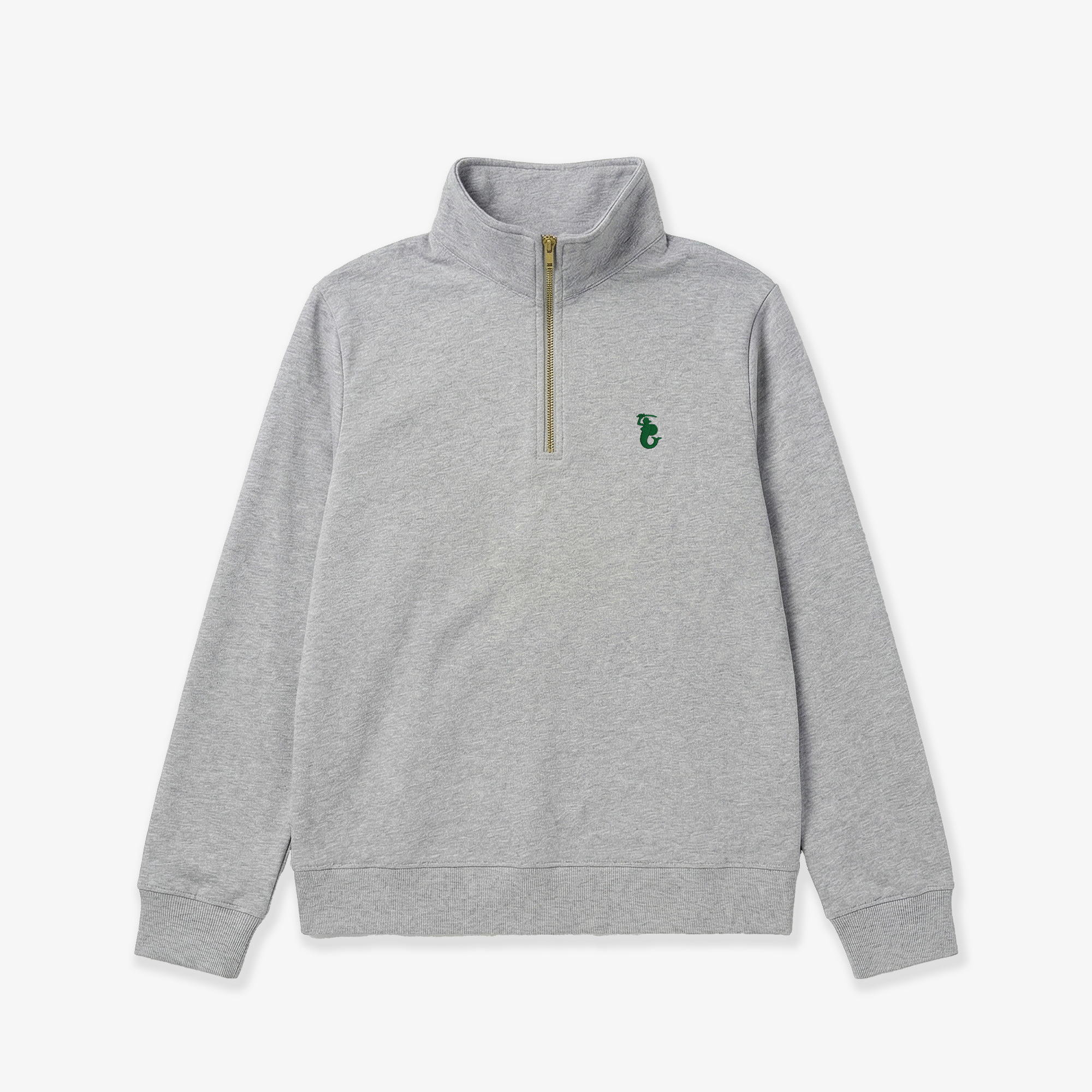 Szara Bluza Half-Zip z Syrenką