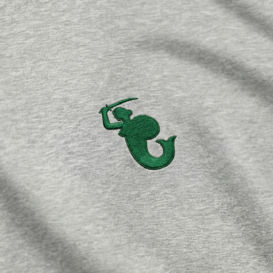 Szara Bluza Half-Zip z Syrenką