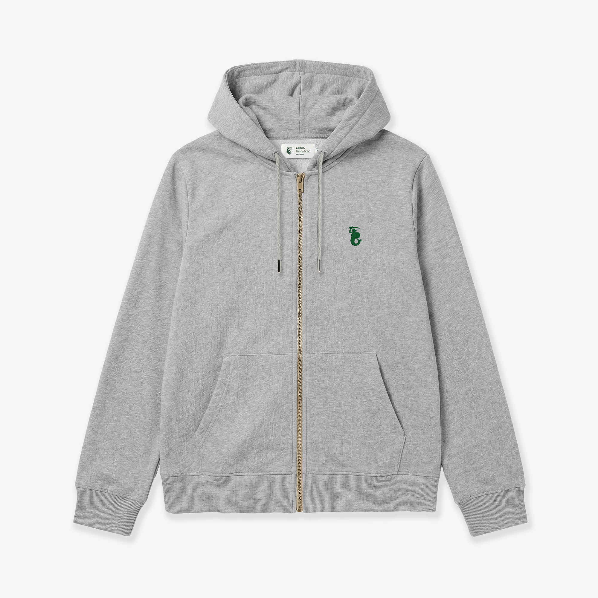 Szara Bluza Half-Zip z Syrenką