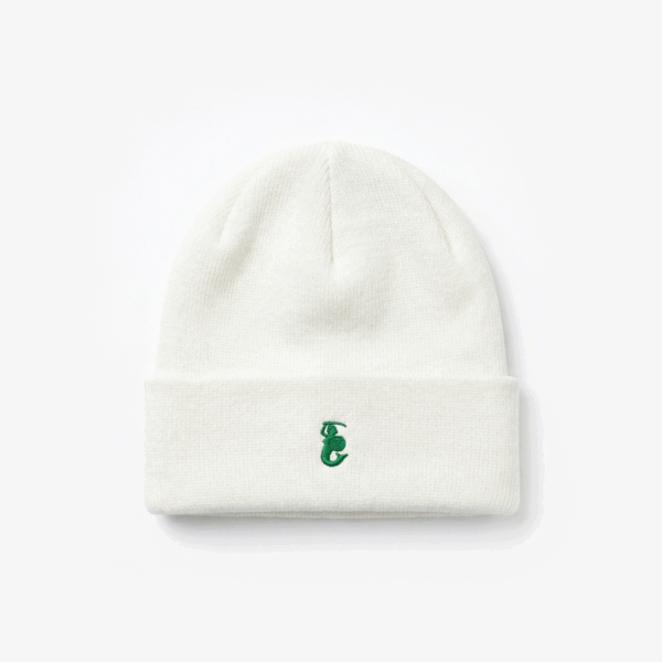 Czapka ecru zimowa z Syrenką unisex