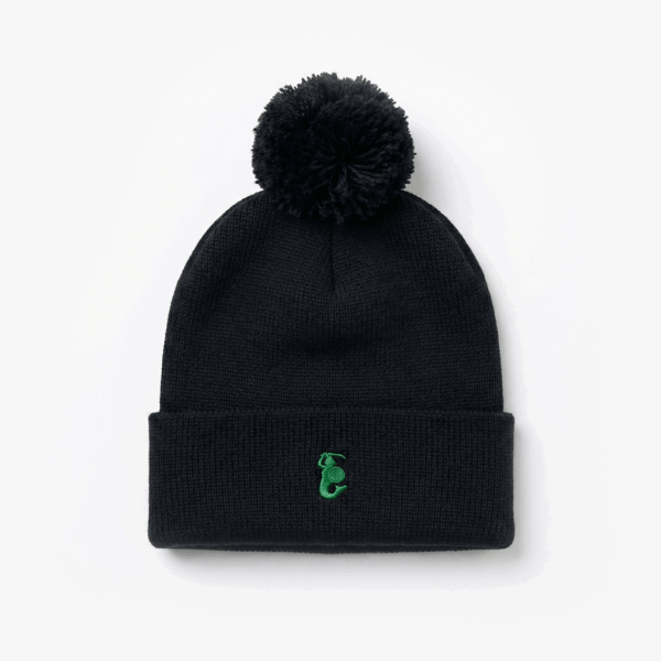 Czarna zimowa czapka z Syrenką - junior