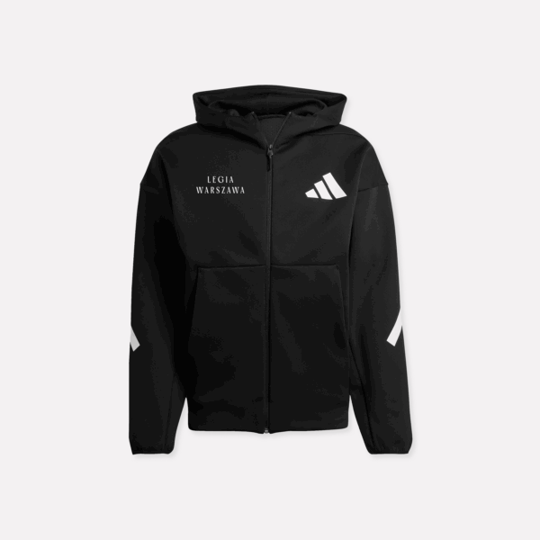 Czarna bluza męska adidas Z.N.E. Full-Zip Legia Warszawa - JD5984