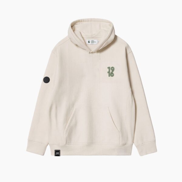 Kremowa Bluza z Kapturem Legia Warszawa EST.1916