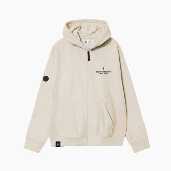 Kremowa Bluza z Kapturem Legia Warszawa Since 1916 Syrenka