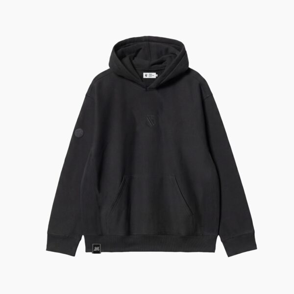 Czarna Bluza z Kapturem z Haftowanym Herbem i Legia 1916