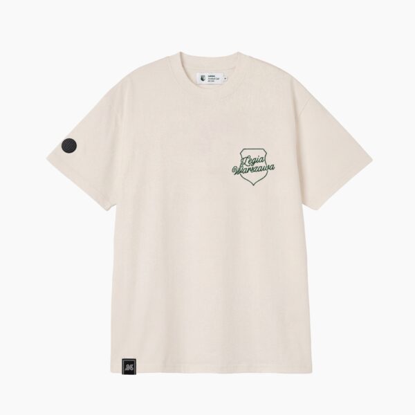 Kremowa Koszulka z Haftem Legia Warszawa