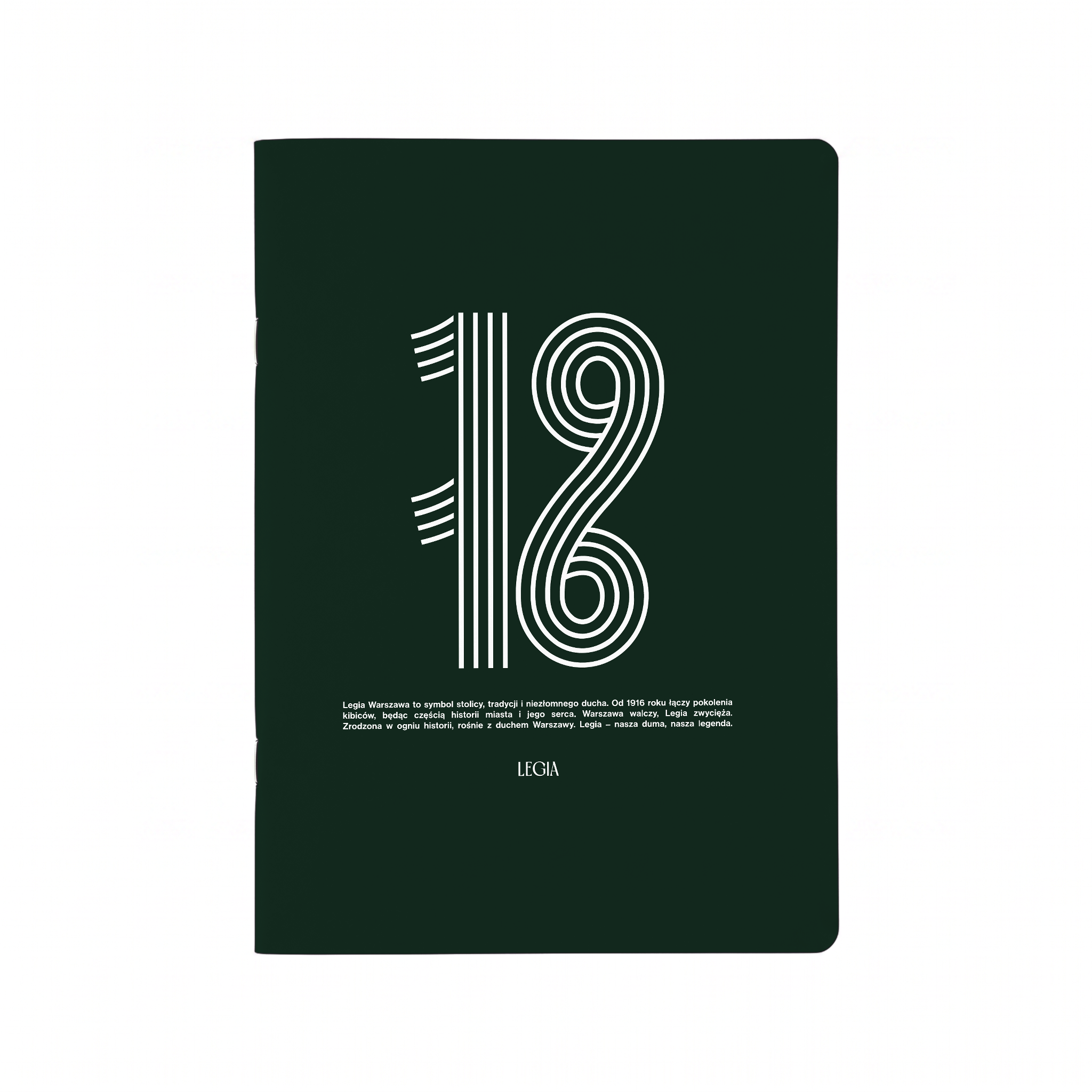 Zeszyt zielony A5 w kratkę "1916" - 32 kartki