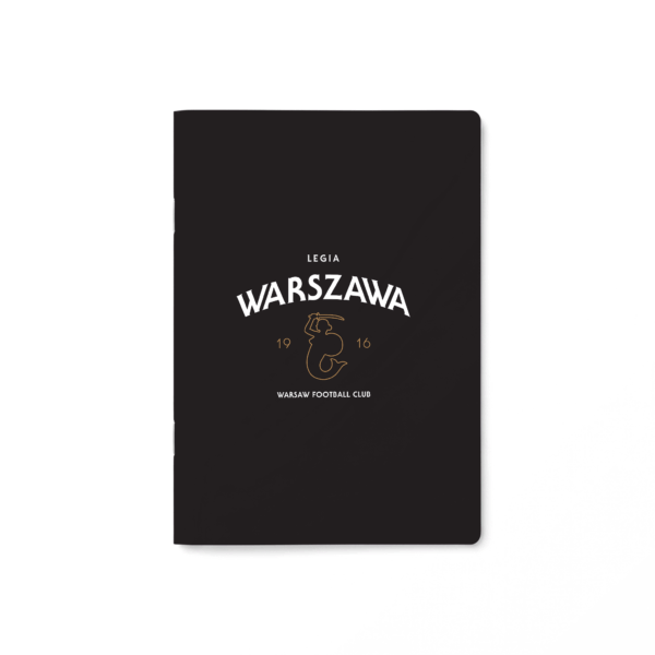 Zeszyt czarny A5 w kratkę "Legia Warszawa Warsaw Football Club 1916" - 32 kartki