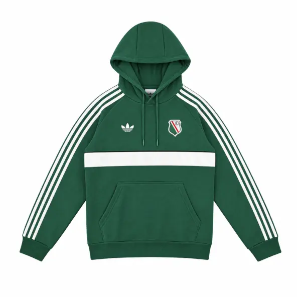 Zielona bluza z kapturem adidas Originals Legia Warszawa Herb - KZ2380